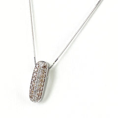 メレダイヤ デザインネックレス WG ホワイトゴールド ペンダント ネックレス K18 WG ダイヤモンド レディース 【中古】nbjwl