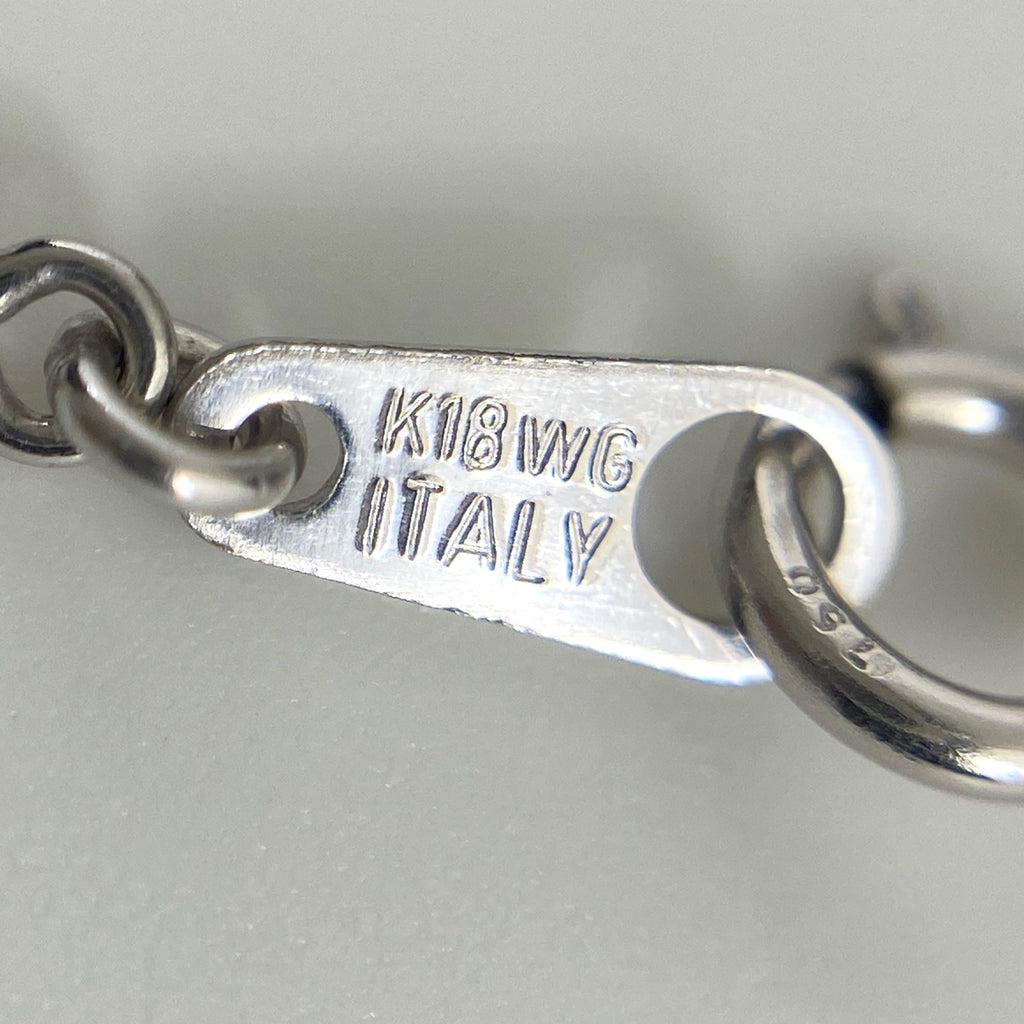 メレダイヤ デザインネックレス WG ホワイトゴールド ペンダント ネックレス K18 WG ダイヤモンド レディース 【中古】nbjwl
