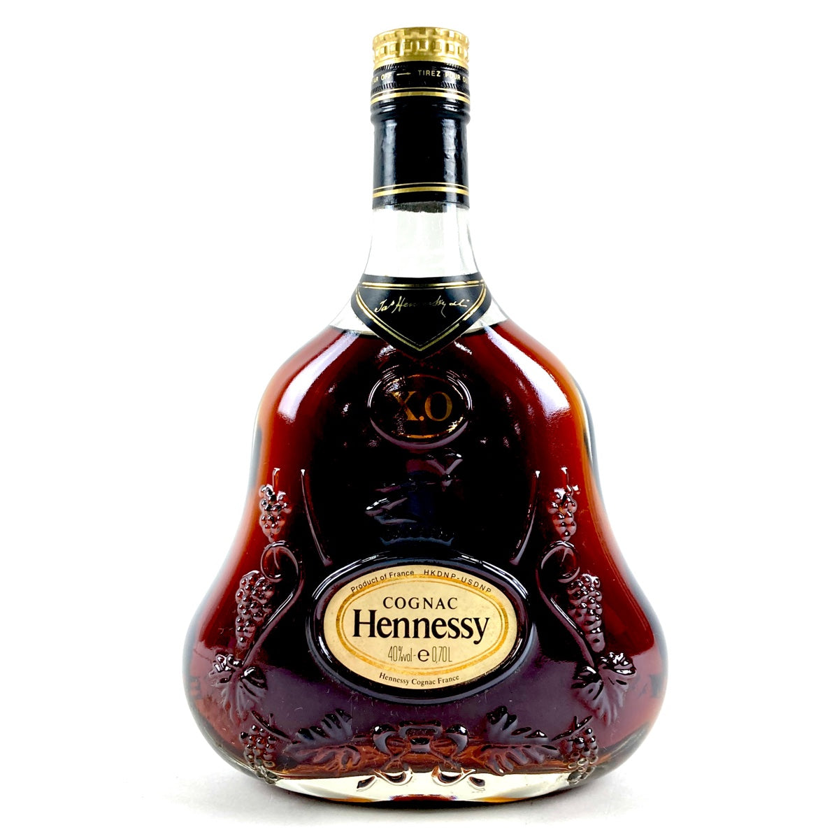 本物の バイセル公式】ヘネシー Hennessy XO 金キャップ クリアボトル ブランデー