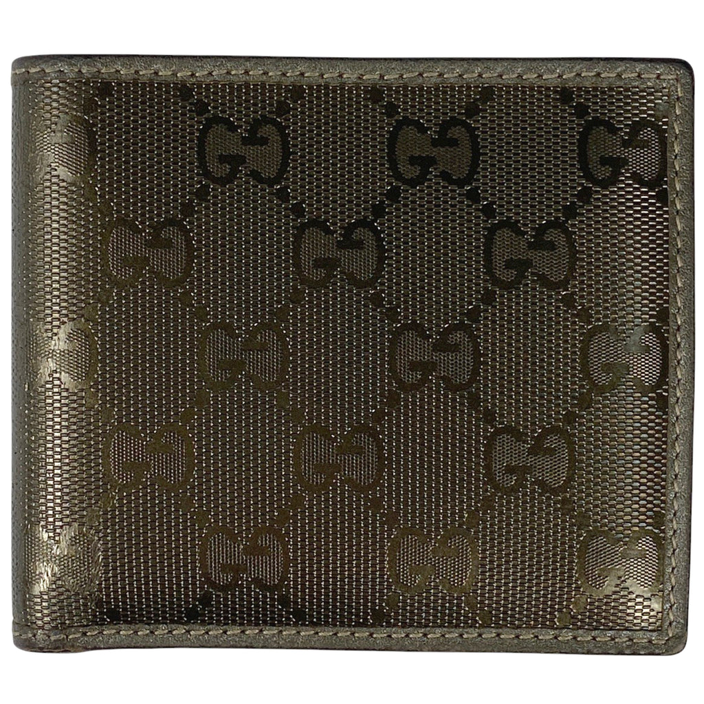 グッチ GGインプリメ 二つ折り財布 GG柄 二つ折り財布 コーティングキャンバス ゴールド 224122 メンズ 【中古】brbag