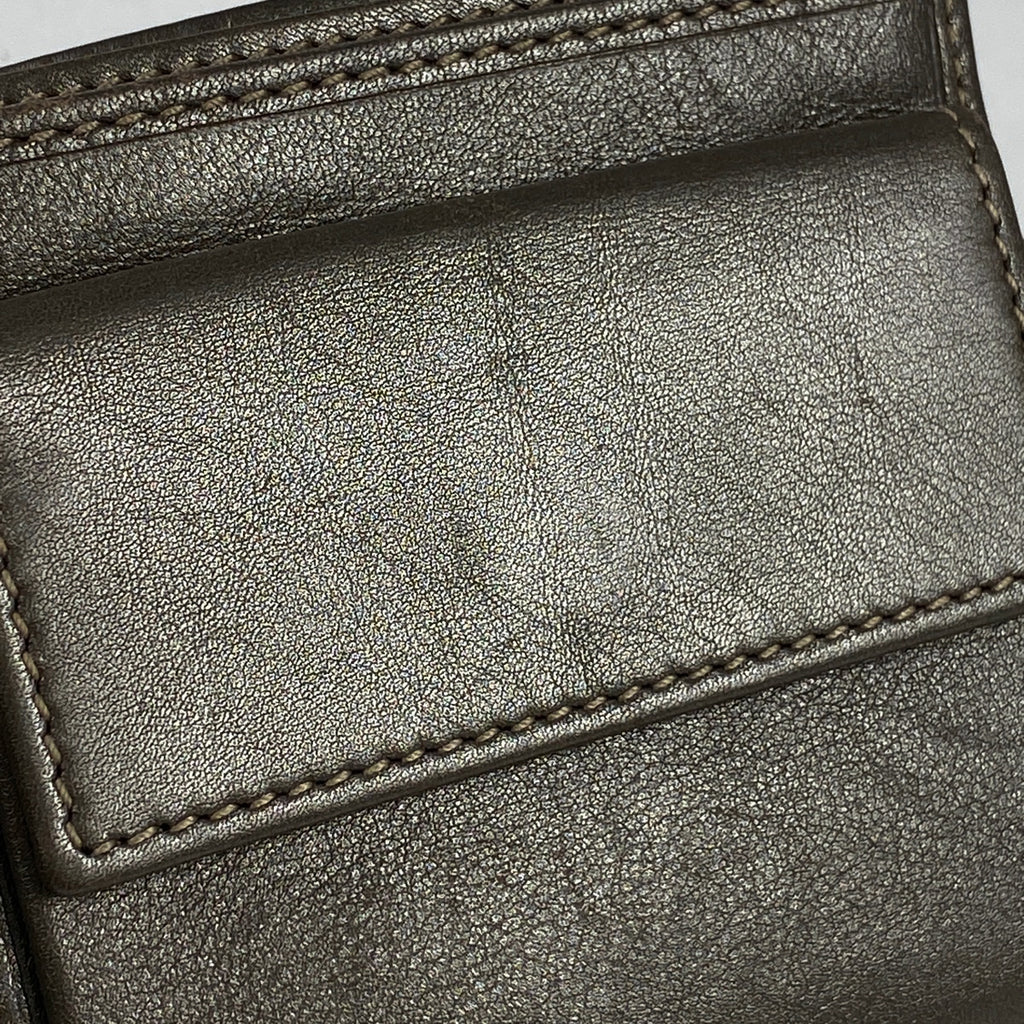 グッチ GGインプリメ 二つ折り財布 GG柄 二つ折り財布 コーティングキャンバス ゴールド 224122 メンズ 【中古】brbag