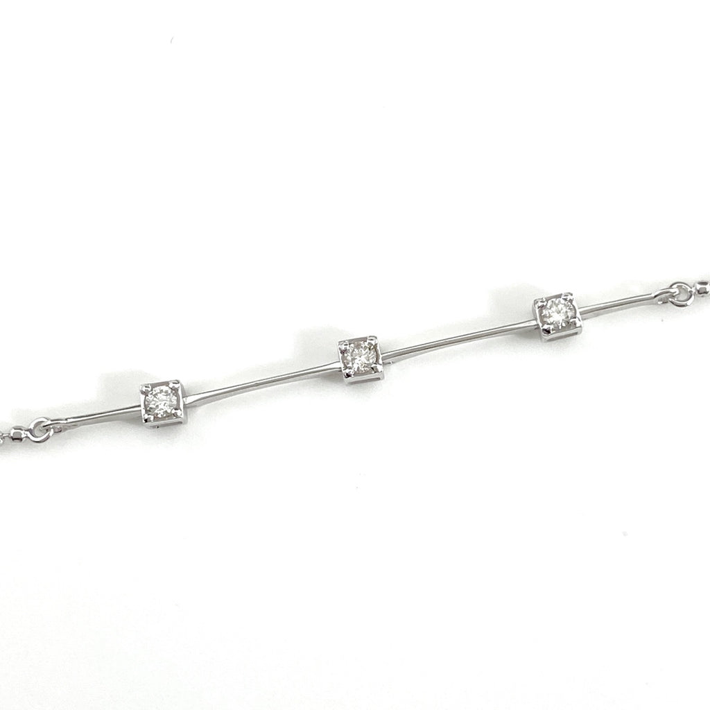 【在庫一掃】 メレダイヤ ブレスレット K18 ダイヤモンド レディース 【中古】nbjwl