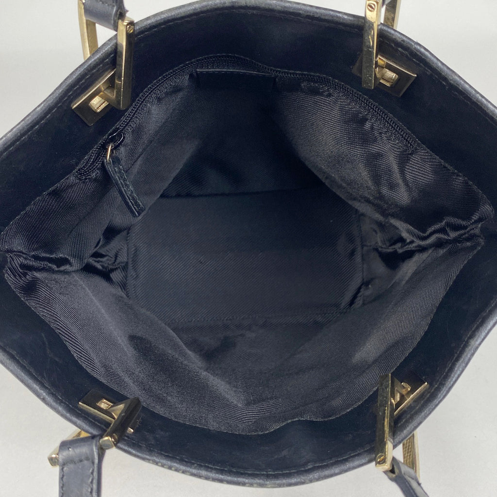 GUCCI グッチ 日本限定 GGリボン トートバッグ レザー ブラック