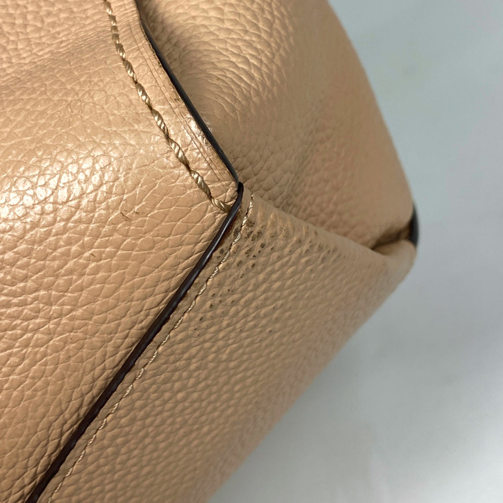 コーチ ロゴ ショルダーバッグ 斜め掛け ショルダーバッグ レザー ベージュ 21378 レディース 【中古】brbag