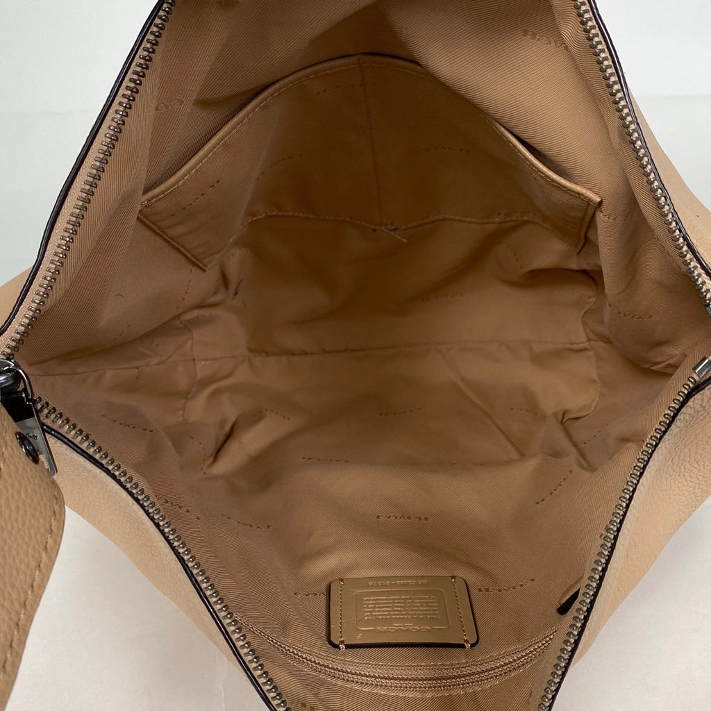 コーチ ロゴ ショルダーバッグ 斜め掛け ショルダーバッグ レザー ベージュ 21378 レディース 【中古】brbag