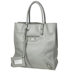バレンシアガ ザ ペーパー トートバッグ ハンドバッグ トートバッグ レザー グレー 255412 レディース 【中古】 brbag