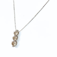 メレダイヤ デザインネックレス プラチナ ペンダント ネックレス K18 WG ダイヤモンド レディース 【中古】nbjwl