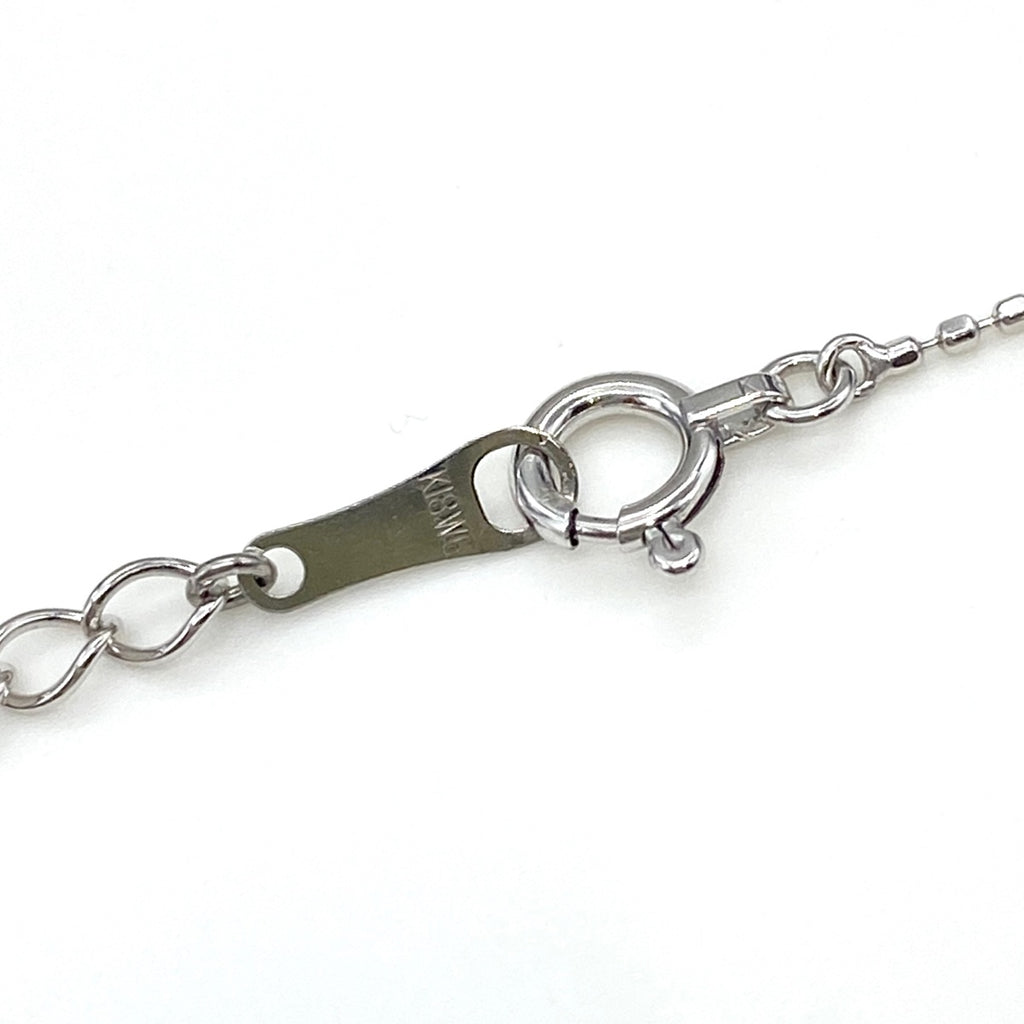 メレダイヤ デザインネックレス プラチナ ペンダント ネックレス K18 WG ダイヤモンド レディース 【中古】nbjwl