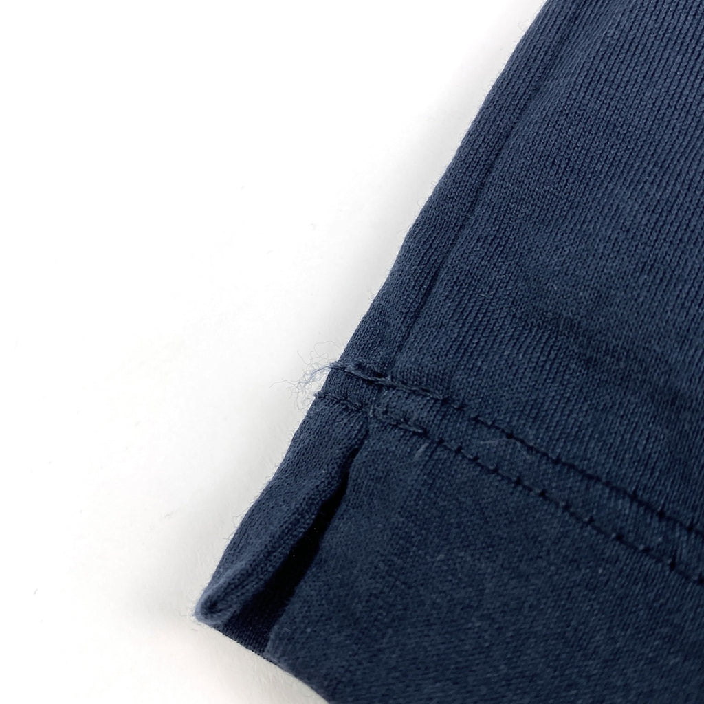 エルメス ロゴ 半袖 Tシャツ ホースビット クールネック トップス 半袖Ｔシャツ 綿 ネイビー レディース 【中古】brapp