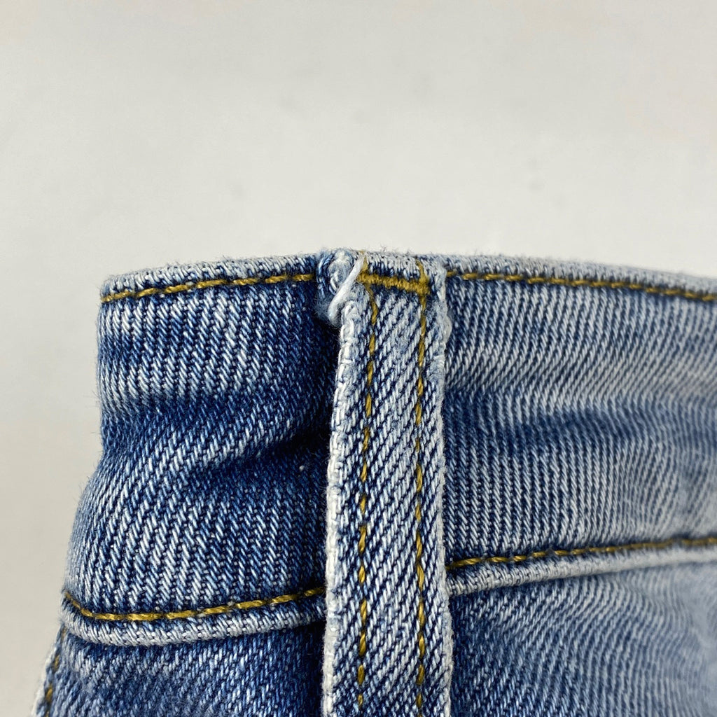 ジバンシィ ロゴボタン デニムパンツ ストレート ダメージ ボトムス デニムパンツ コットン ポリエステル ポリウレタン ブルー レディース 【中古】
