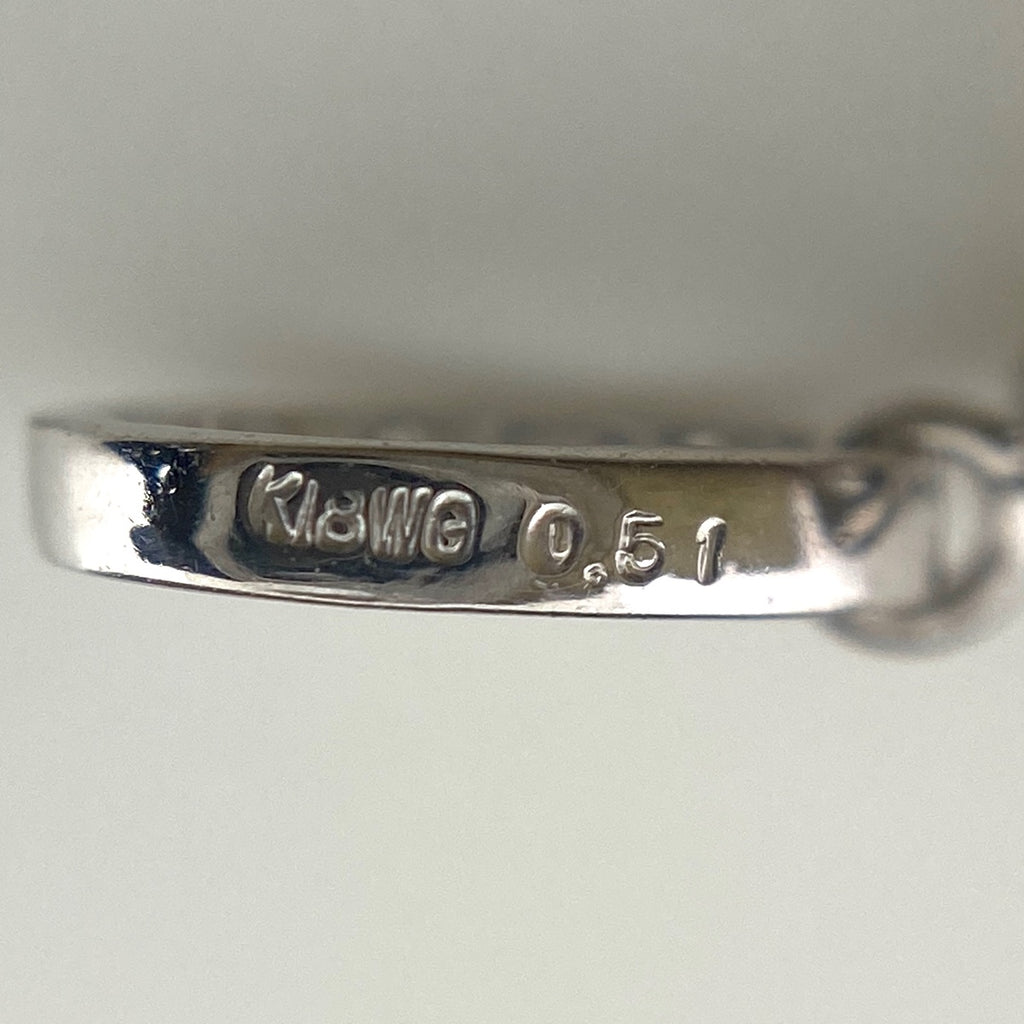 【在庫一掃】 ダイヤモンド デザインペンダントトップ WG ホワイトゴールド メレダイヤ ペンダントトップ K18 WG ダイヤモンド レディース 【中古】 nbjwl