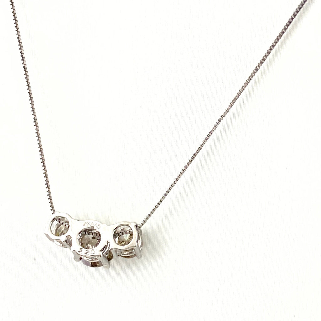 メレダイヤ デザインネックレス プラチナ ペンダント ネックレス Pt900 Pt850 ダイヤモンド レディース 【中古】nbjwl