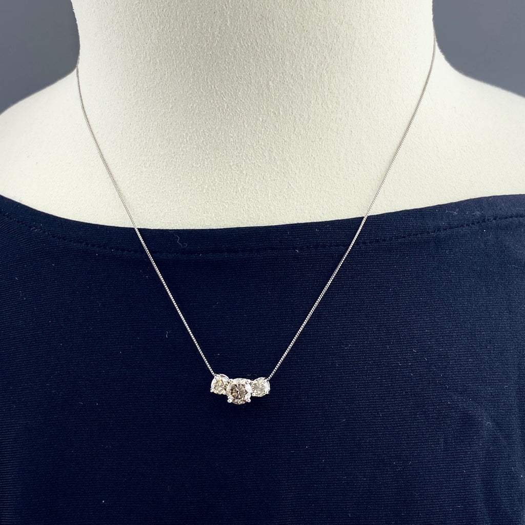 メレダイヤ デザインネックレス プラチナ ペンダント ネックレス Pt900 Pt850 ダイヤモンド レディース 【中古】nbjwl