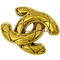 シャネル ココマーク ブローチ マトラッセ ブローチ GP ゴールド 【中古】bracc