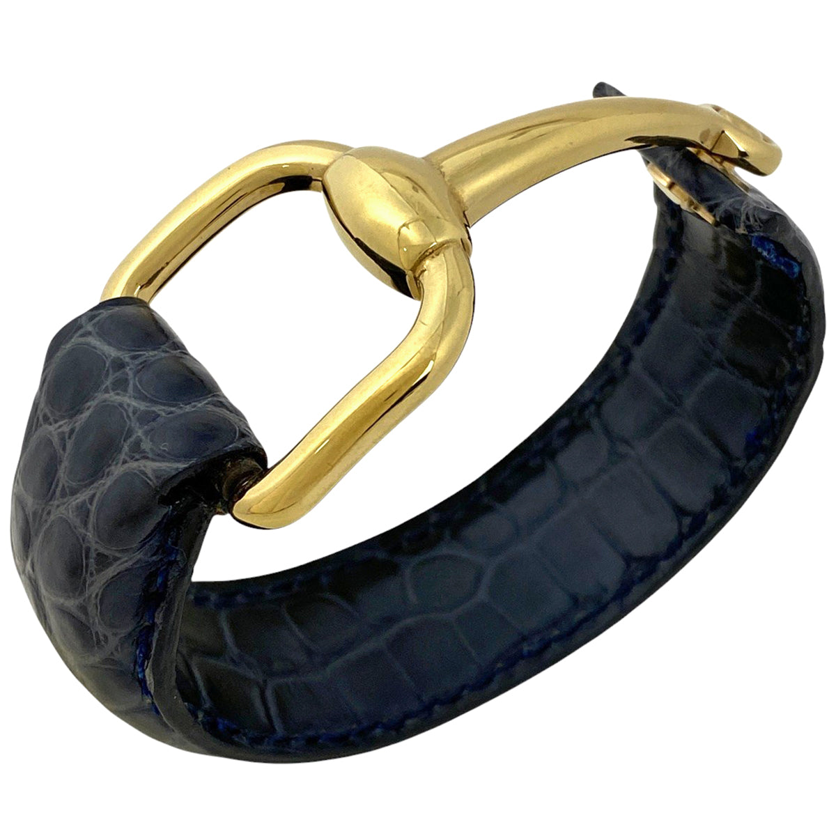 GUCCI ホースビット バングル ブレスレット ブラック× ゴールド金具 バイセル公式】グッチ ホースビット バングル ブレスレット