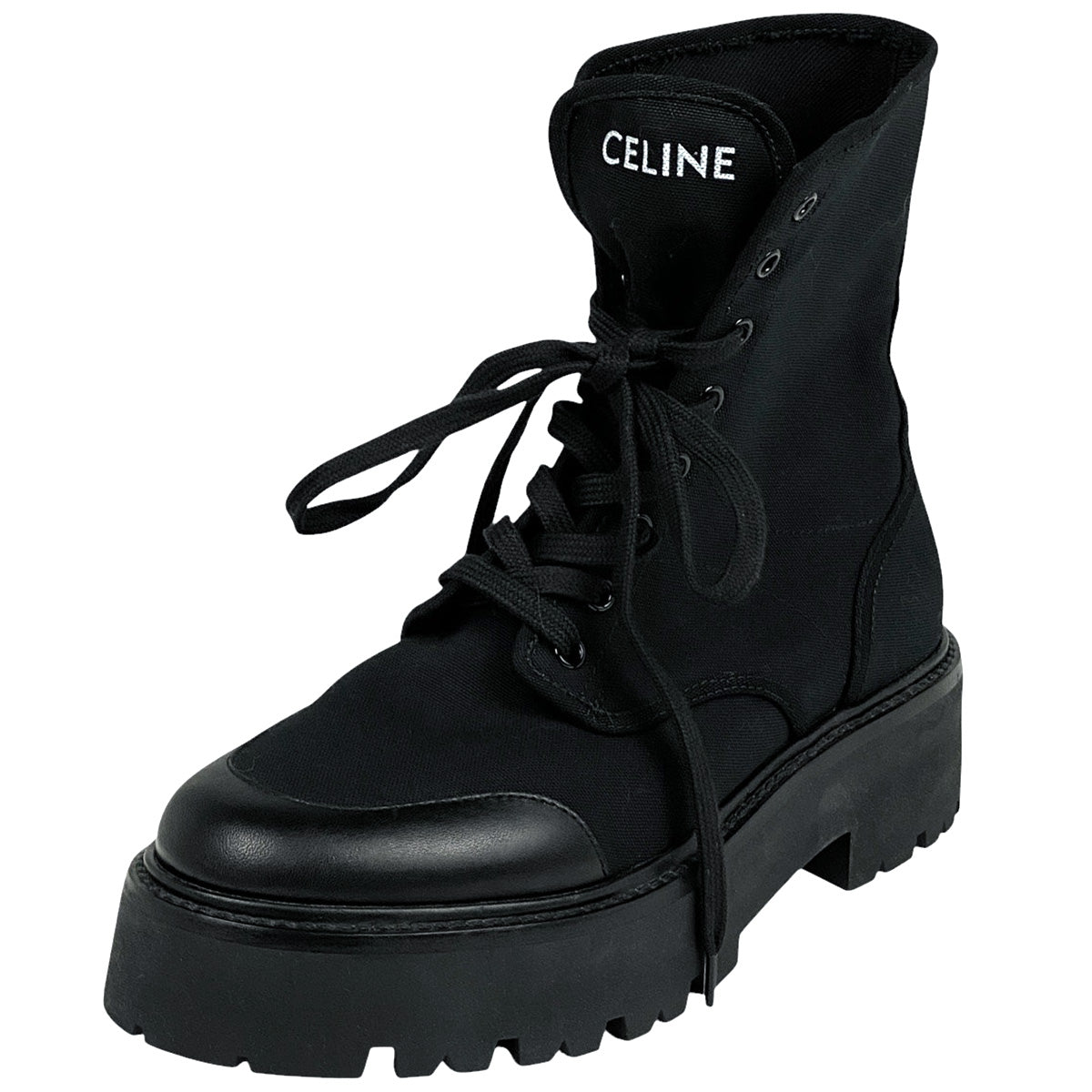 CELINE　セリーヌ　レースアップ　ブーツ　ブラック　厚底　25cm org.jpg