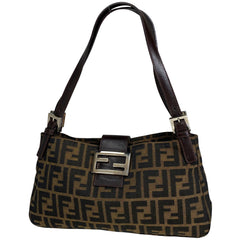 【在庫一掃】 フェンディ ズッカ柄 ショルダーバッグ ハンドバッグ ショルダーバッグ キャンバス ブラウン 26583 レディース 【中古】brbag