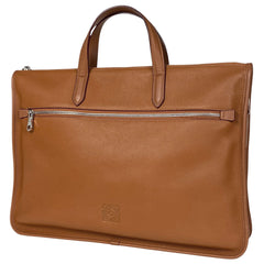 ロエベ アナグラム ビジネスバッグ ブリーフケース 2WAY ショルダーバッグ ビジネスバッグ レザー ブラウン メンズ 【中古】brbag