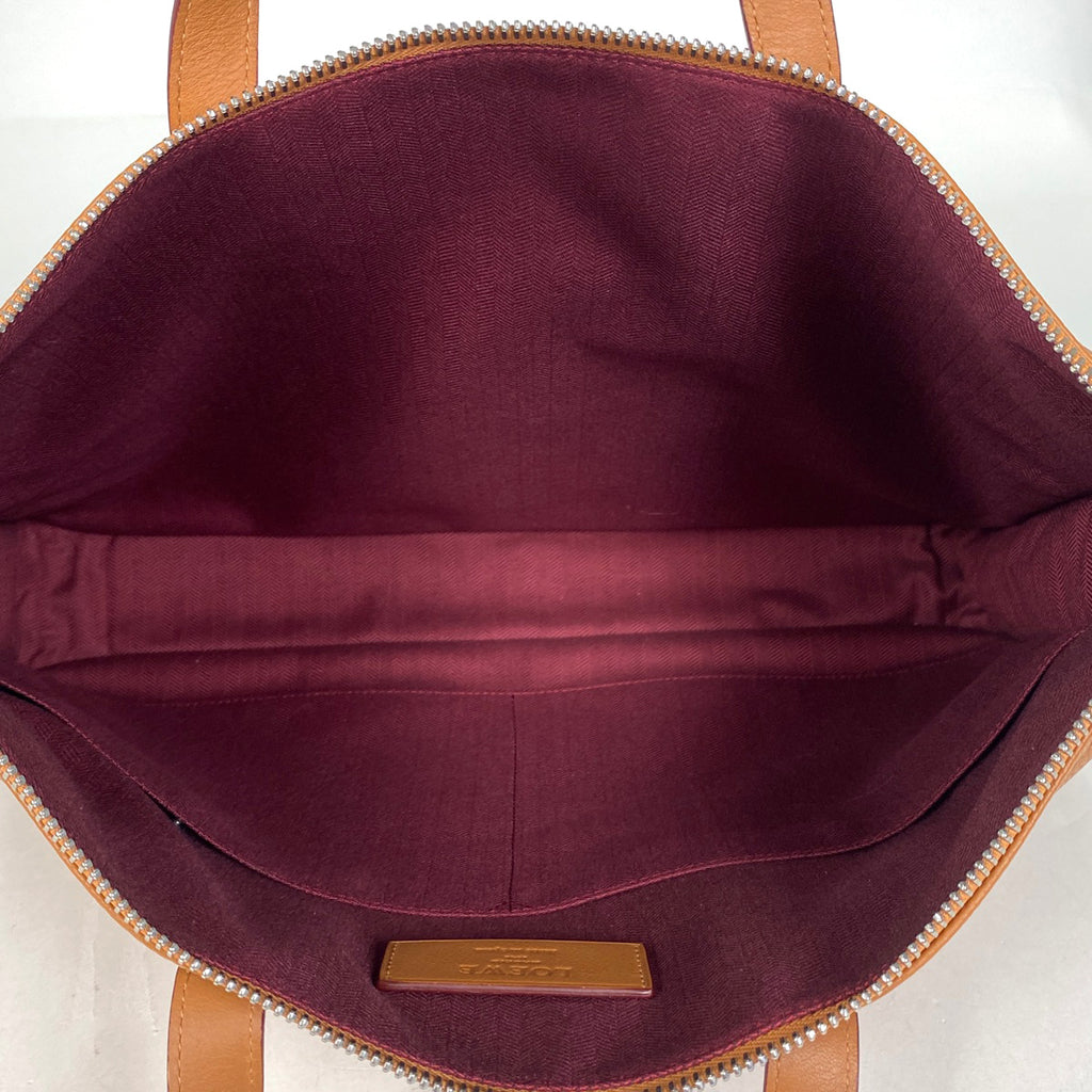 ロエベ アナグラム ビジネスバッグ ブリーフケース 2WAY ショルダーバッグ ビジネスバッグ レザー ブラウン メンズ 【中古】brbag