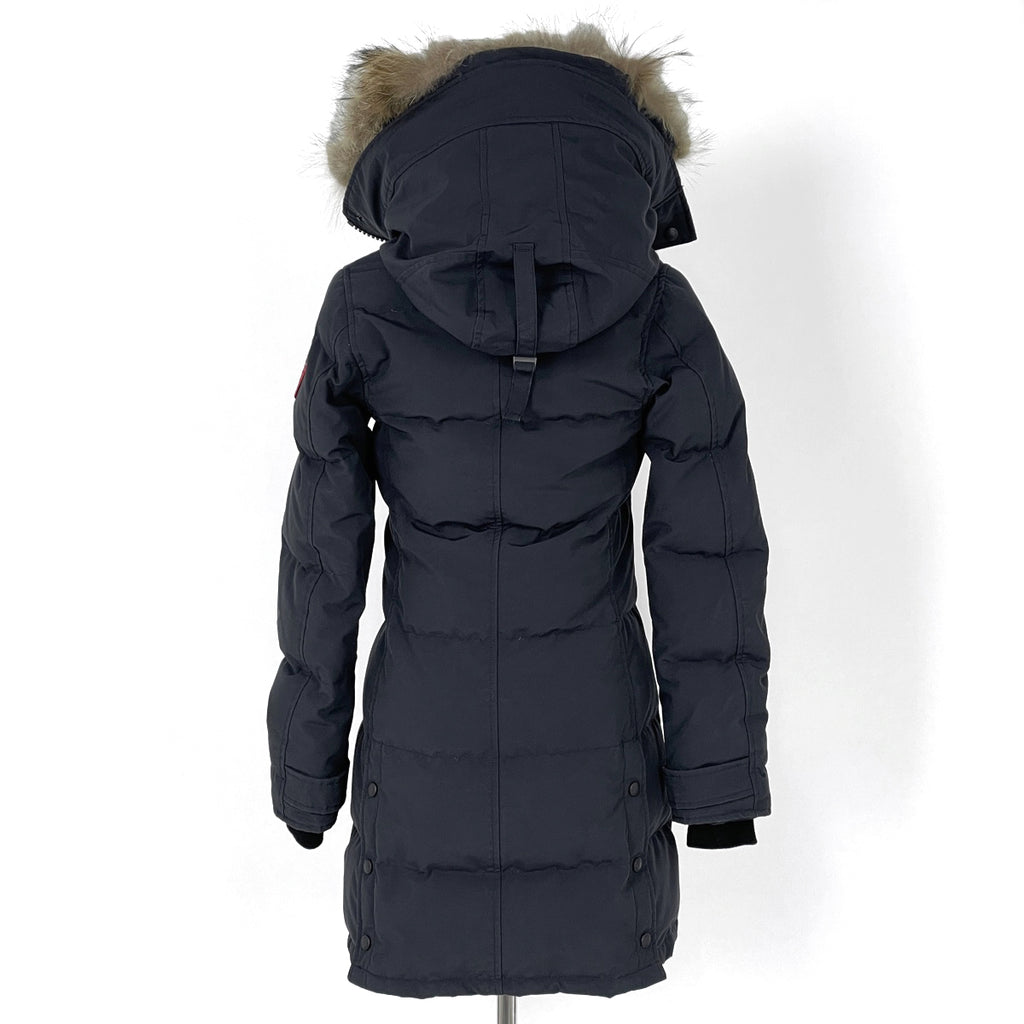カナダグース マッケンジー ダウンコート フーディ ファー ダウンジャケット アウター ダウンコート ネイビー レディース 【中古】brapp