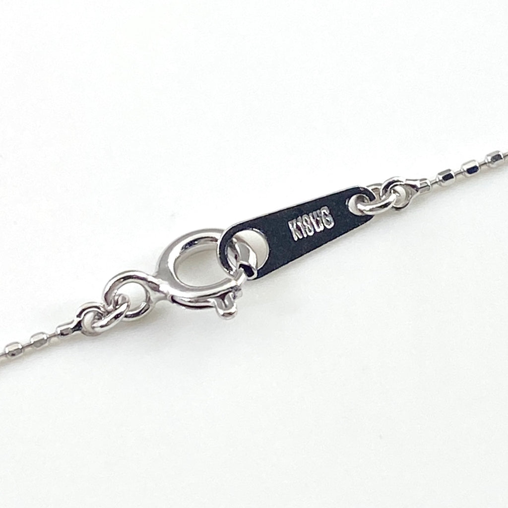 メレダイヤ デザインネックレス WG ホワイトゴールド ペンダント ネックレス K18 WG ダイヤモンド レディース 【中古】nbjwl