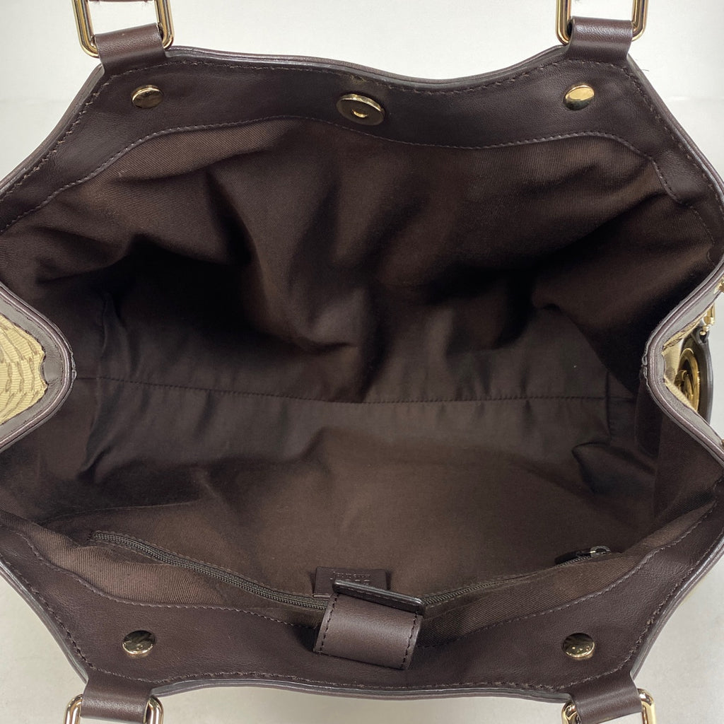グッチ GG柄 スーキー ハンドバッグ トートバッグ ハンドバッグ GGキャンバス ブラウン 211944 レディース 【中古】brbag