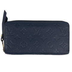ルイ・ヴィトン ジッピー ウォレット 札入れ 小銭入れ ラウンドファスナー ラウンドジップ 長財布 モノグラムアンプラント マリーヌルージュ(ネイビー) M62121 レディース 【中古】brbag
