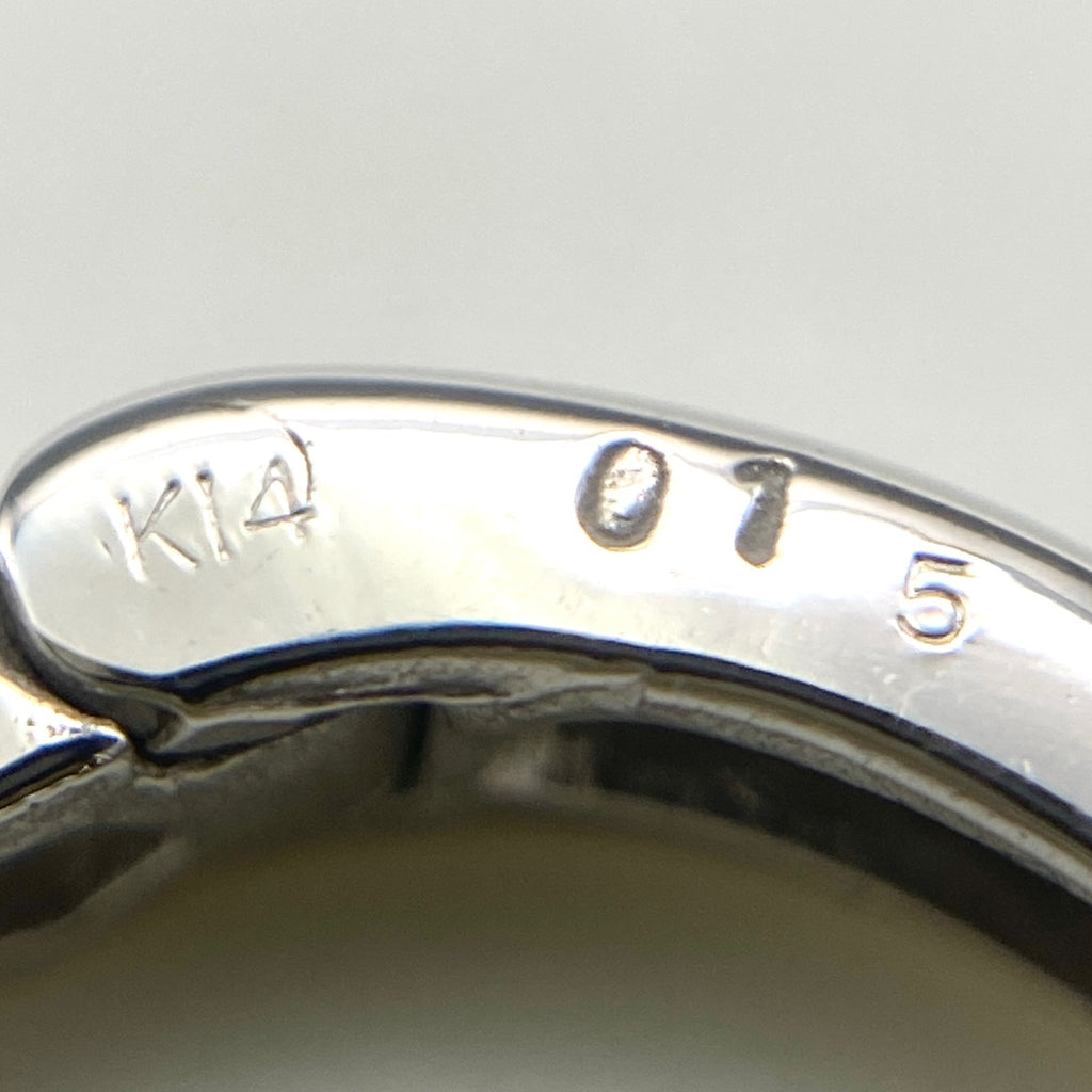 メレダイヤ デザインピアス フープ ピアス K14 ダイヤモンド レディース 【中古】nbjwl