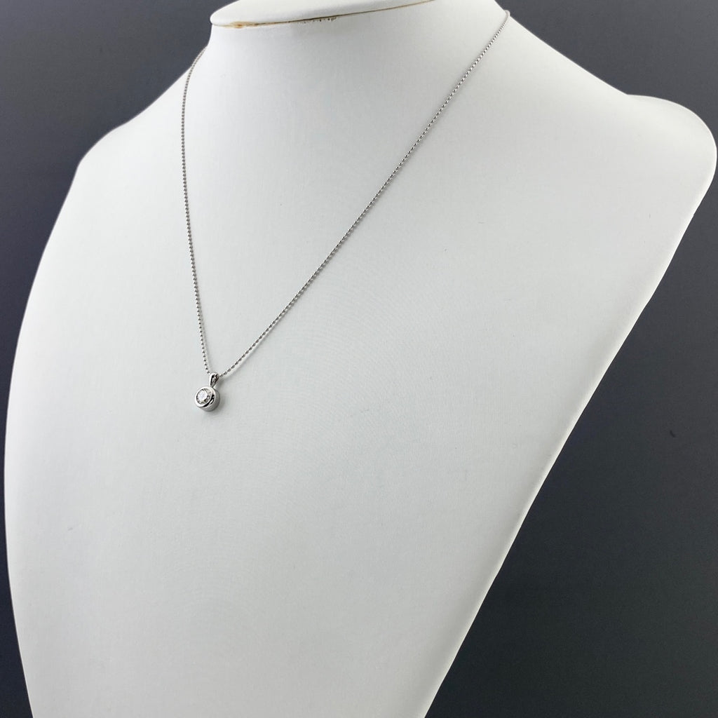 ダイヤモンド デザインネックレス プラチナ ペンダント ネックレス Pt900 Pt850 ダイヤモンド レディース 【中古】nbjwl