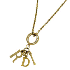極美品⭐︎Dior ネックレス CD サークルロゴ ラインストーン ビンテージ刻印 極美品✨ Dior ネックレス CD ロゴ ラインストーン 希少 刻印