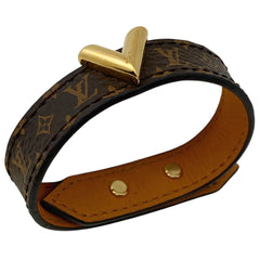 ルイ・ヴィトン ブラスレ エセンシャル V 腕輪 ブレスレット モノグラム ブラウン レディース 【中古】bracc