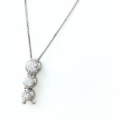 タサキ ダイヤモンド デザインネックレス WG ホワイトゴールド ペンダント ネックレス K18 WG ダイヤモンド レディース 【中古】brjwl