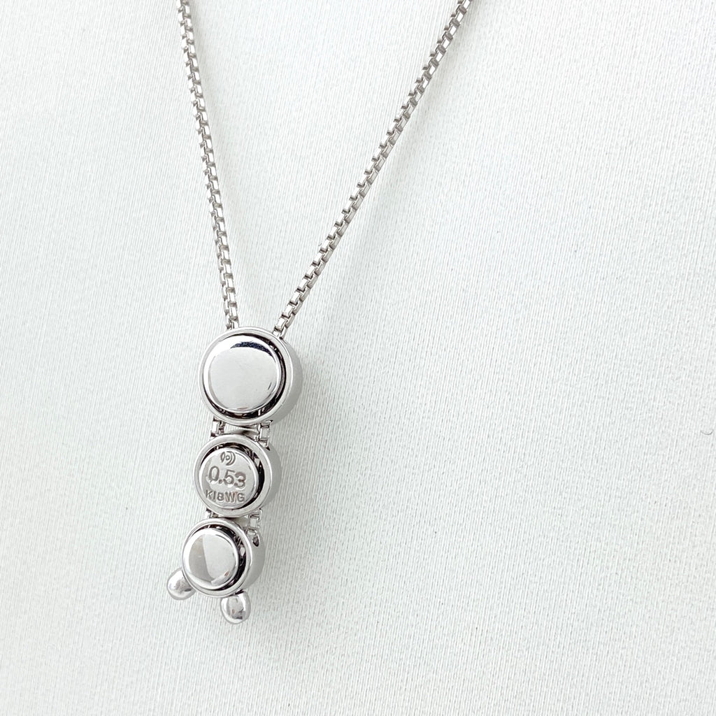 タサキ ダイヤモンド デザインネックレス WG ホワイトゴールド ペンダント ネックレス K18 WG ダイヤモンド レディース 【中古】brjwl