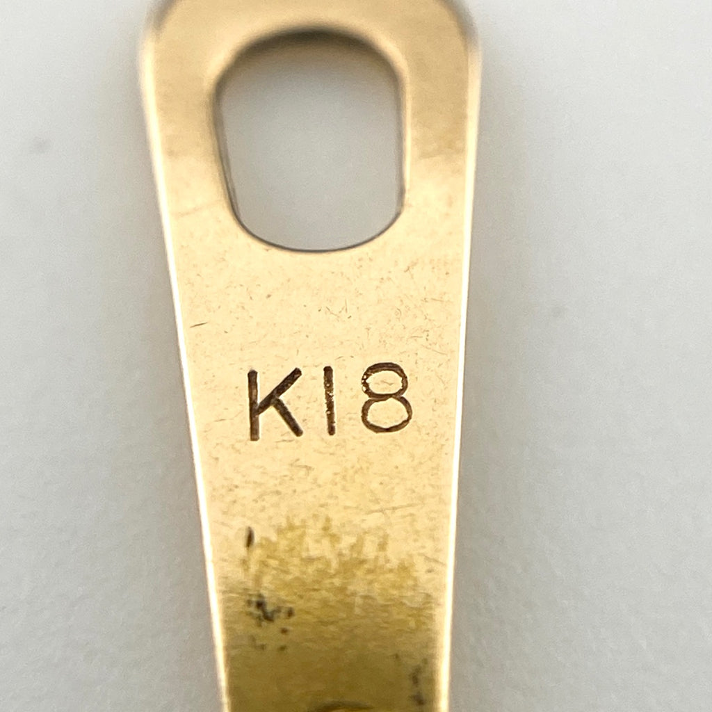 ダイヤモンド デザインネックレス YG イエローゴールド ペンダント ネックレス K18 ダイヤモンド レディース 【中古】nbjwl
