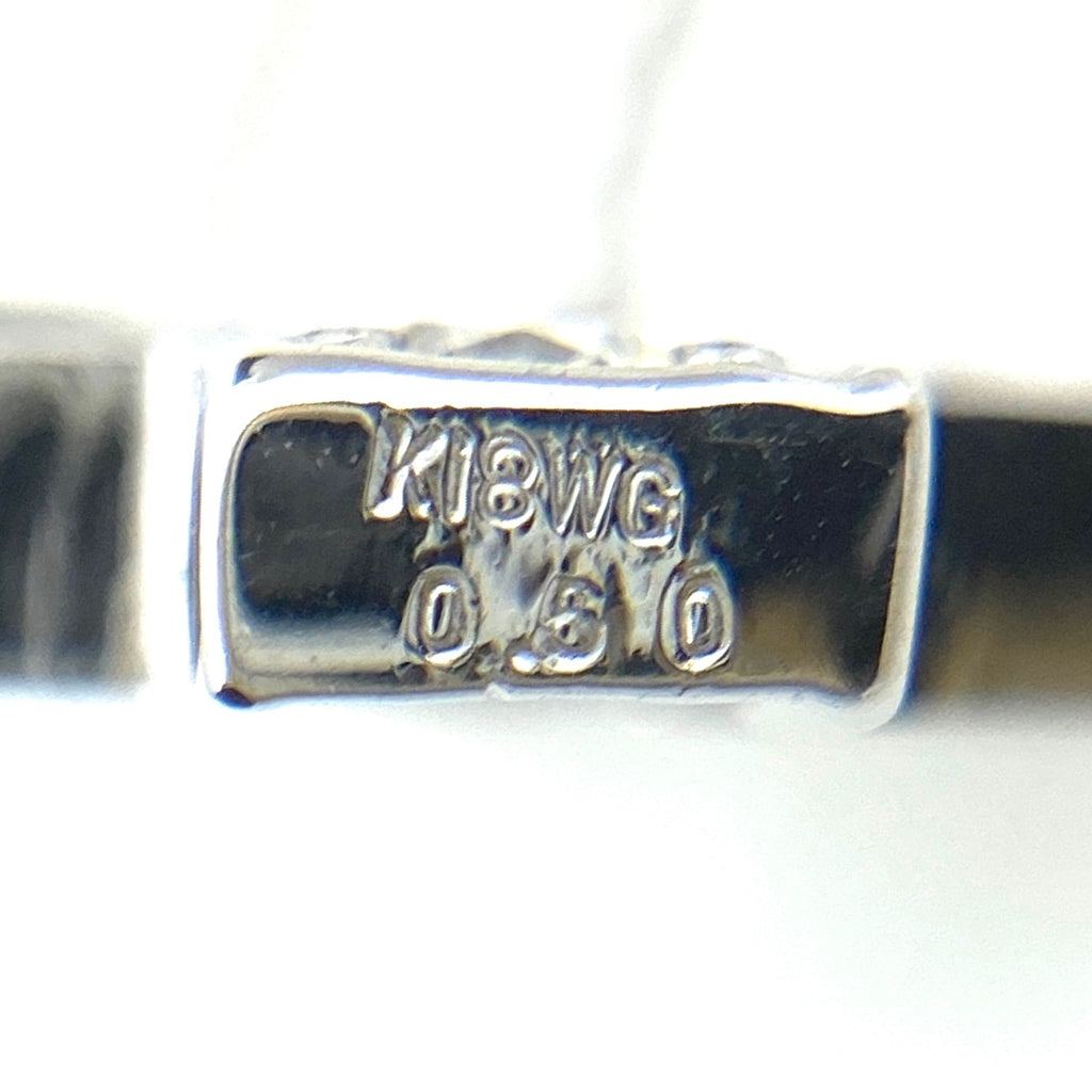 クロスモチーフ デザインネックレス WG ホワイトゴールド ペンダント メレダイヤ 十字架 ネックレス K18 WG ダイヤモンド レディース 【中古】nbjwl
