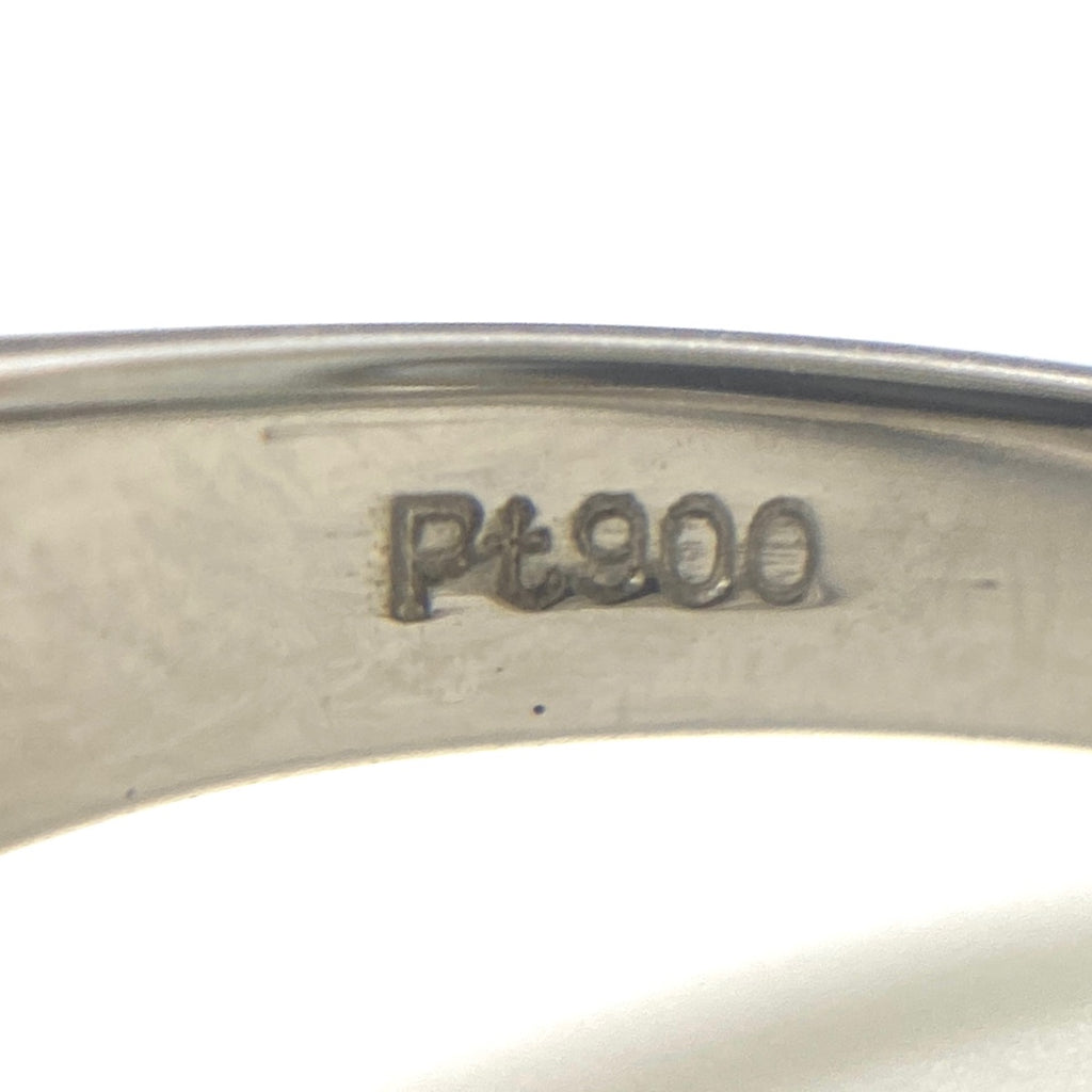 エメラルド デザインリング プラチナ 指輪 メレダイヤ リング 11号 Pt900 エメラルド ダイヤモンド レディース 【中古】nbjwl