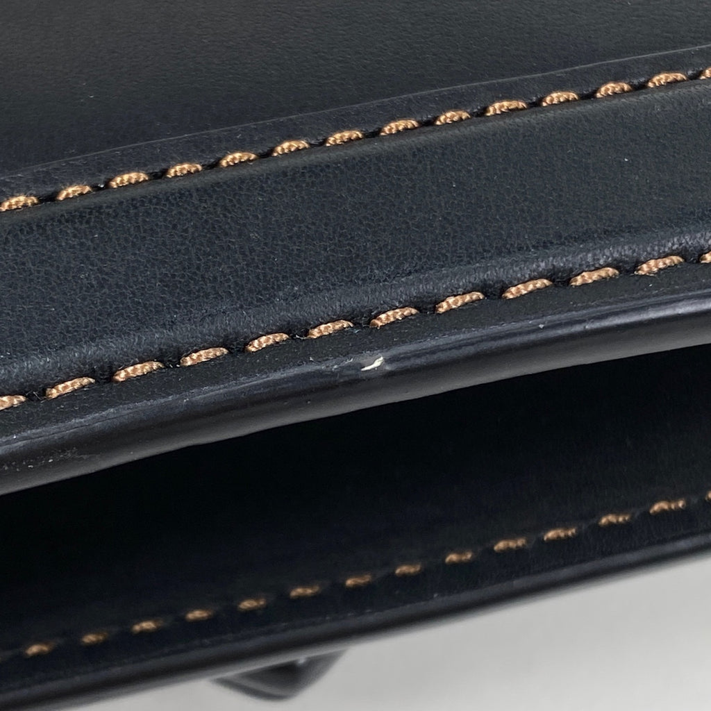 コーチ ロゴ ショルダーバッグ 斜め掛け ターンロック ショルダーバッグ レザー ブラック レディース 【中古】 brbag