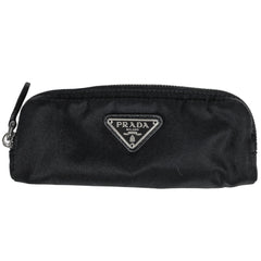 プラダ ロゴプレート ミニポーチ キーケース キーリング アクセサリーポーチ テスートナイロン ネロ(ブラック) 1M1186 レディース 【中古】 brbag