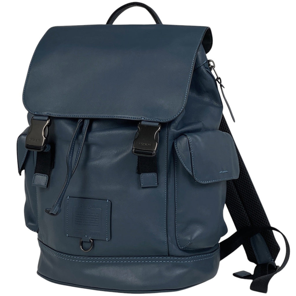 コーチ ロゴ ショルダーバッグ リビングトン バッグパック リュック レザー ブルー 36080 レディース 【中古】 brbag