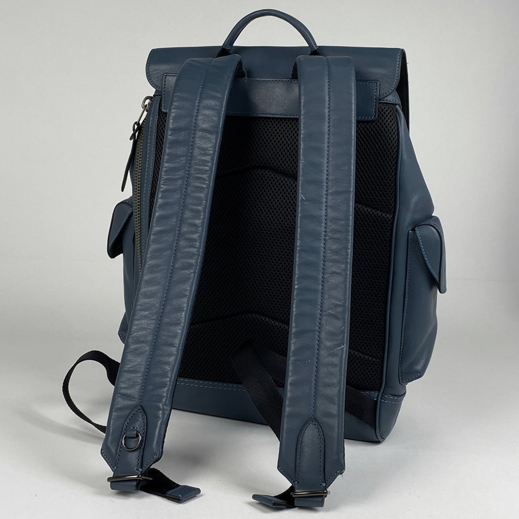 コーチ ロゴ ショルダーバッグ リビングトン バッグパック リュック レザー ブルー 36080 レディース 【中古】 brbag