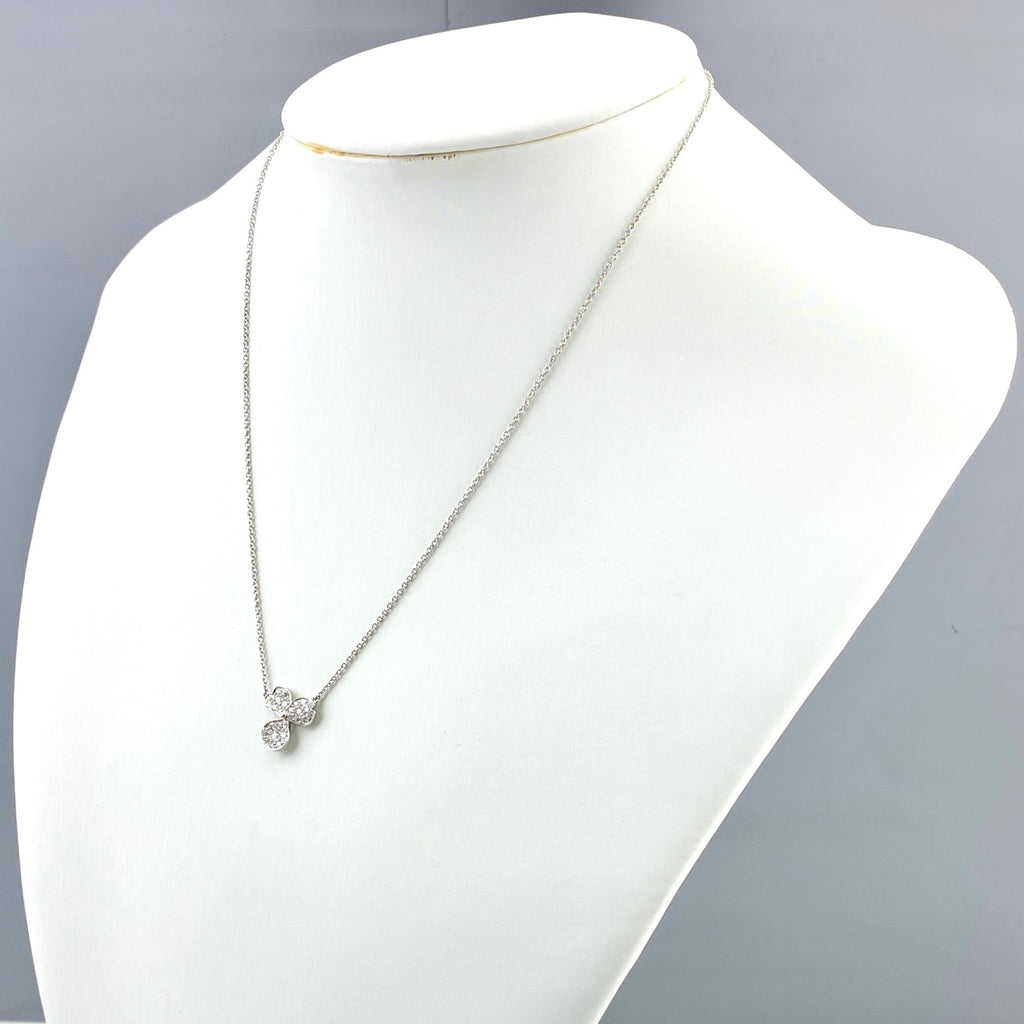 ティファニー ペーパーフラワー ネックレス プラチナ ペンダント メレダイヤ 花 ネックレス Pt950 ダイヤモンド レディース 【中古】brjwl