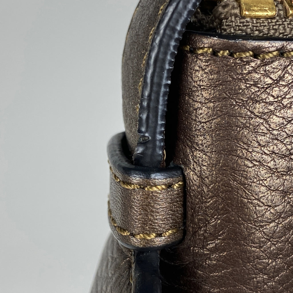 ロエベ ヘリテージ ショルダーバッグ ロゴ 斜め掛け ショルダーバッグ レザー ブラウン レディース 【中古】 brbag