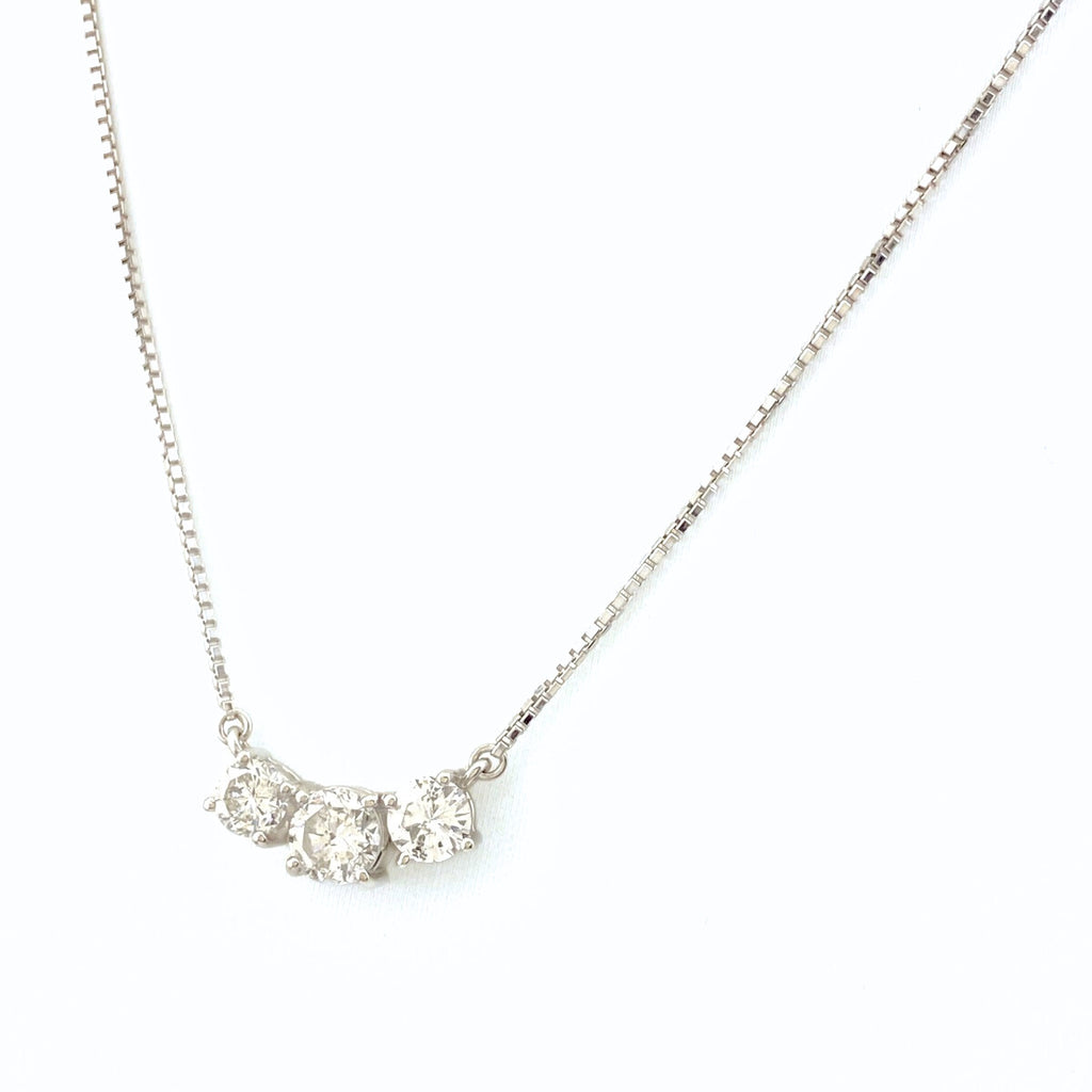【最終値引き】 メレダイヤ デザインネックレス プラチナ ペンダント ネックレス Pt850 ダイヤモンド レディース 【中古】nbjwl