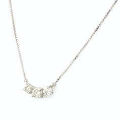 【最終値引き】 メレダイヤ デザインネックレス プラチナ ペンダント ネックレス Pt850 ダイヤモンド レディース 【中古】nbjwl