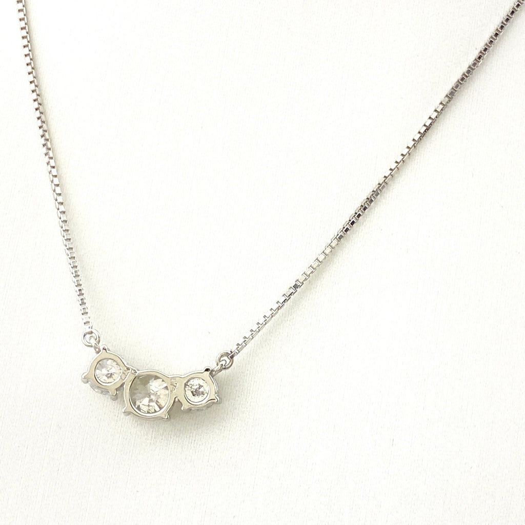 【最終値引き】 メレダイヤ デザインネックレス プラチナ ペンダント ネックレス Pt850 ダイヤモンド レディース 【中古】nbjwl