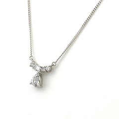 【在庫一掃】 ダイヤモンド デザインネックレス プラチナ ペンダント メレダイヤ ネックレス Pt900 Pt850 ダイヤモンド レディース 【中古】nbjwl