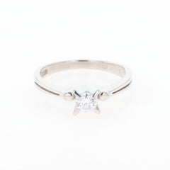 PT900 ダイヤモンド リング プラチナ 8号 0.19CT レディース 中古 nbjwl