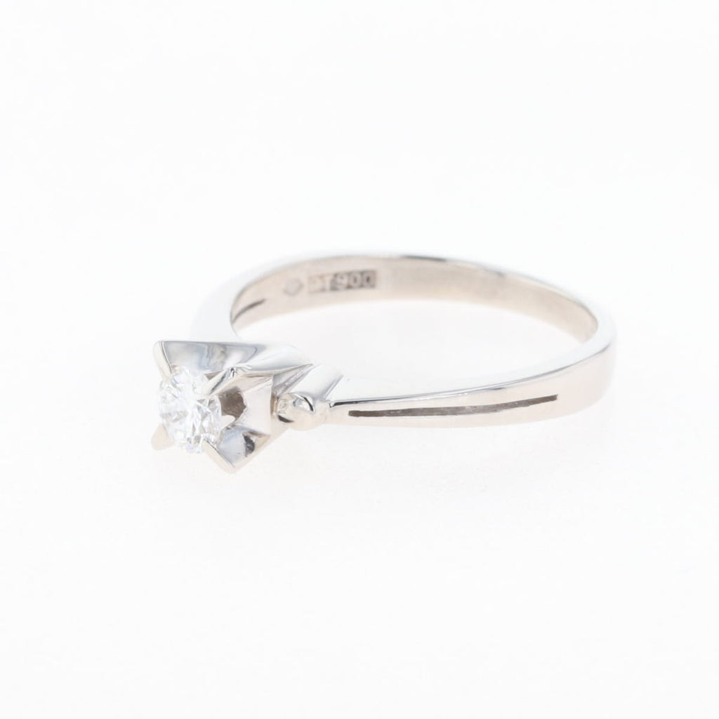 PT900 ダイヤモンド リング プラチナ 8号 0.19CT レディース 中古 nbjwl
