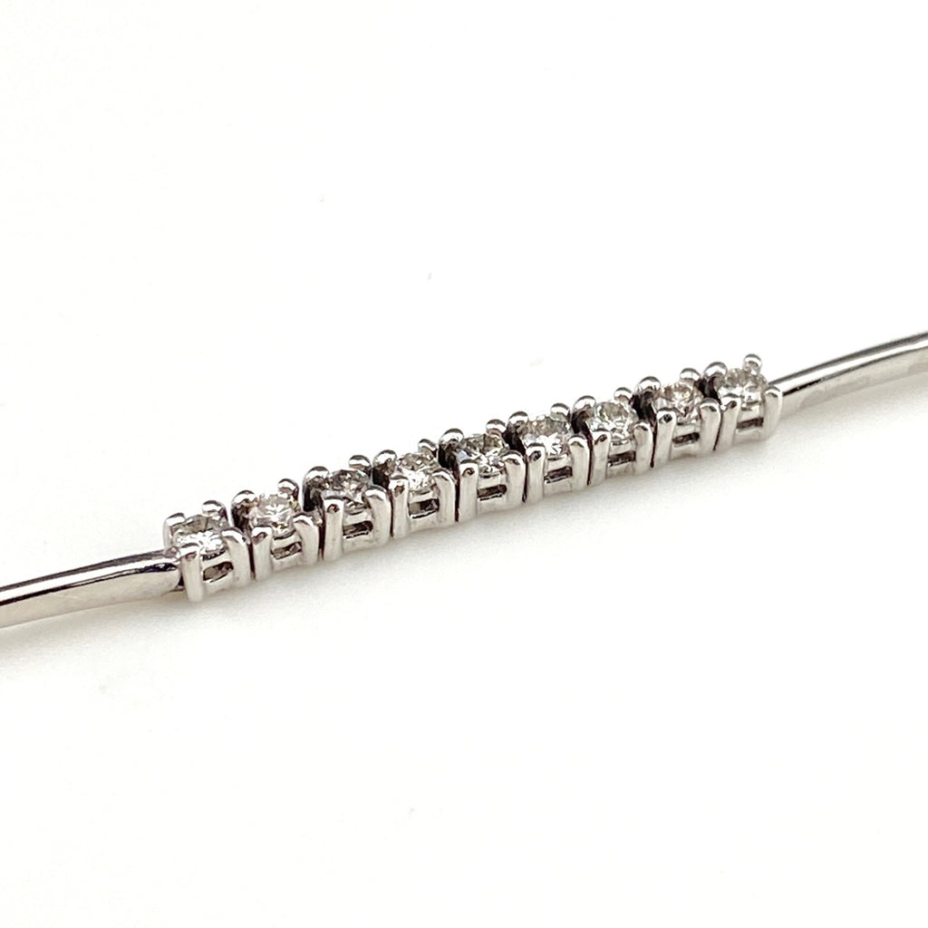 メレダイヤ デザインブレスレット WG ホワイトゴールド 腕輪 ブレスレット K18 WG ダイヤモンド レディース 【中古】nbjwl