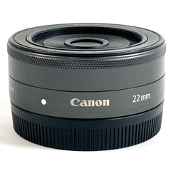 キヤノン Canon EF-M 22mm F2 STM ブラック 一眼カメラ用レンズ（オートフォーカス） 【中古】